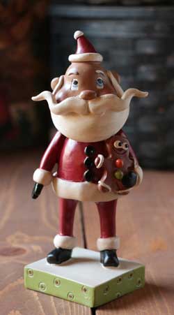 Santa with Gingerbread Figure