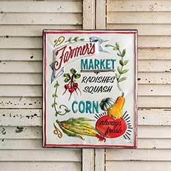 Farmer's Market Enamel Sign