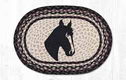 Horse Portrait Braided Placemat - Oval