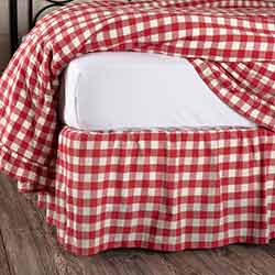 Annie Buffalo Red Check Bed Skirt