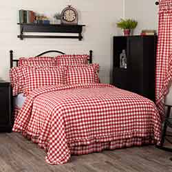 Annie Buffalo Red Check Coverlet