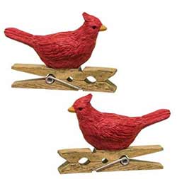 Cardinal Clip Ornaments (Set of 2)