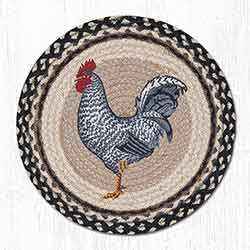 Rooster Braided Placemat - Round