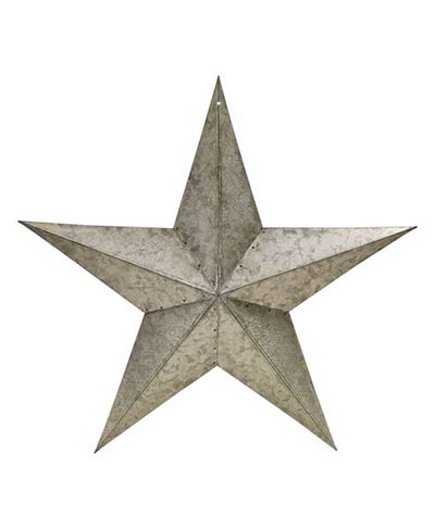 Galvanized Metal Barn Star, 18 inch