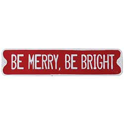 Be Merry Be Bright Enamel Sign