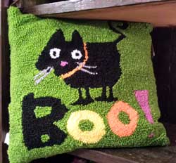 Boo Halloween Pillow - Cat