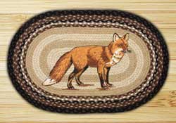 Fox Oval Patch Braided Rug