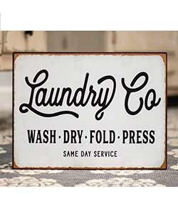 Laundry Co Tin Sign