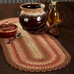 Ginger Spice Braided 36 inch Table Runner (Oval)