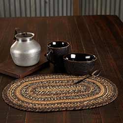 Espresso 12 x 18 inch Braided Placemat (Oval)