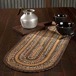 Espresso Braided 36 inch Table Runner (Oval)
