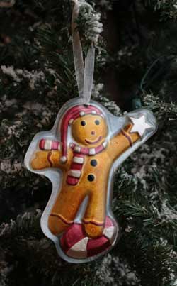 Home Christmas Ornament - Gingerbread with Star & Candy