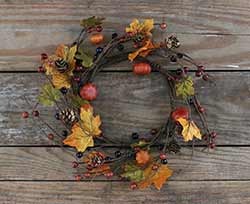 Pumpkin & Autumn Berry Candle Ring