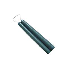 6 inch Colonial Blue Mole Hollow Taper Candles (Set of 2)
