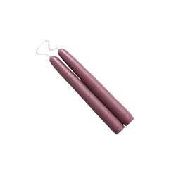 6 inch Mauve Mole Hollow Taper Candles (Set of 2)