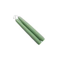 6 inch Misty Green Mole Hollow Taper Candles (Set of 2)
