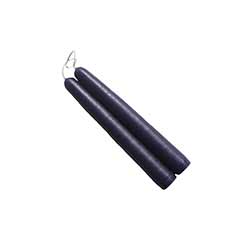 6 inch Plum Purple Mole Hollow Taper Candles (Set of 2)