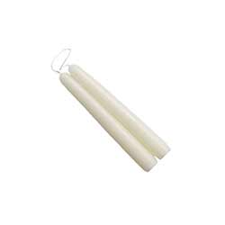 6 inch Shell White Mole Hollow Taper Candles (Set of 2)