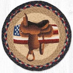 American Saddle Braided Tablemat - Round (10 inch)