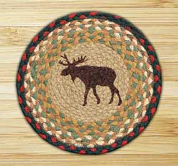 Moose Braided Jute Tablemat - Round (10 inch)