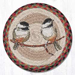 Chickadee Braided Tablemat - Round (10 inch)