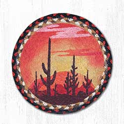 Desert Sunset Braided Tablemat - Round (10 inch)