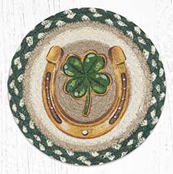 Clover Horseshoe Braided Tablemat - Round (10 inch)