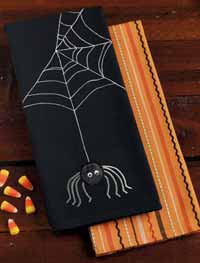 Spooky Spider Dishtowel