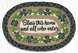 Bless This Home Braided Oval Tablemat (10 x 15 inch)