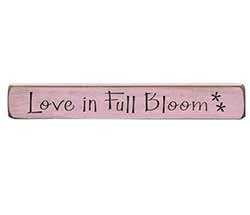 Love in Full Bloom Wood Shelf Sitter