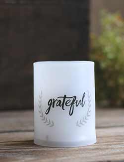 Grateful LED Pillar Candle with Timer