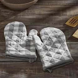 Annie Buffalo Check Gray  Oven Mitts (Set of 2)