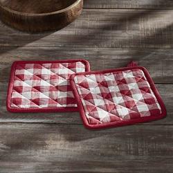 Annie Buffalo Check Red Pot Holders (Set of 2)