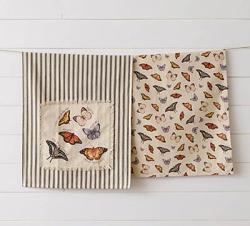 Watercolor Butterflies Tea Towels (Set of 2)