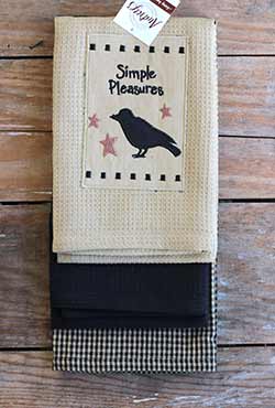 Simple Pleasures Crow Kitchen Towels (Set of 3)