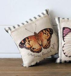 Painted Lady Butterfly Mini Pillow
