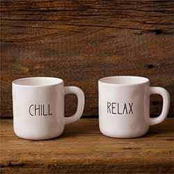 Chill & Relax Farmhouse Mugs (Set of 2)