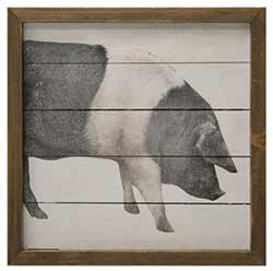 Farmhouse Pig Framed Sign