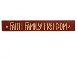 Faith Family Freedom Engraved Sign