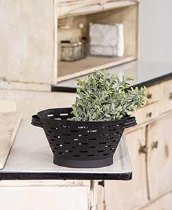 Black Olive Basket Colander - 10.75 inch