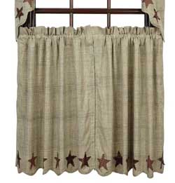 Abilene Star Cafe Curtains - 36 inch Tiers