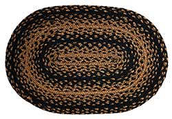Ebony Black and Tan Braided Placemat