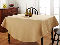 Natural Burlap Round Tablecloth (70 inch)