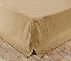 Burlap Natural Bed Skirts (Multiple Size Options)
