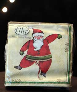 Santa Jumping Jack Paper Cocktail Napkins