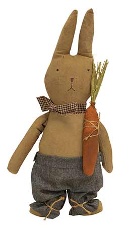 Grungy Standing Bunny Doll with Carrot