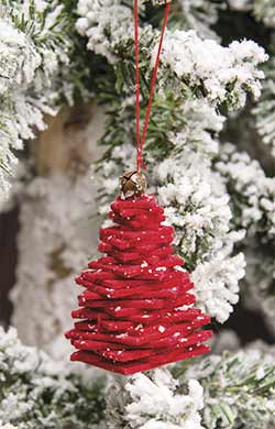 Red Felt Christmas Tree Ornament