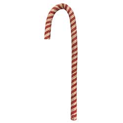 Primitive Buffalo Red Check Rustic Christmas Candy Cane Ornaments Set Of 12 
