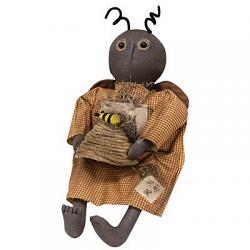 Primitive Bee Doll with Hive