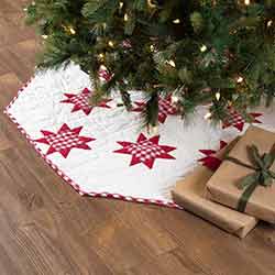 Emmie Red Patchwork 60 inch Tree Skirt